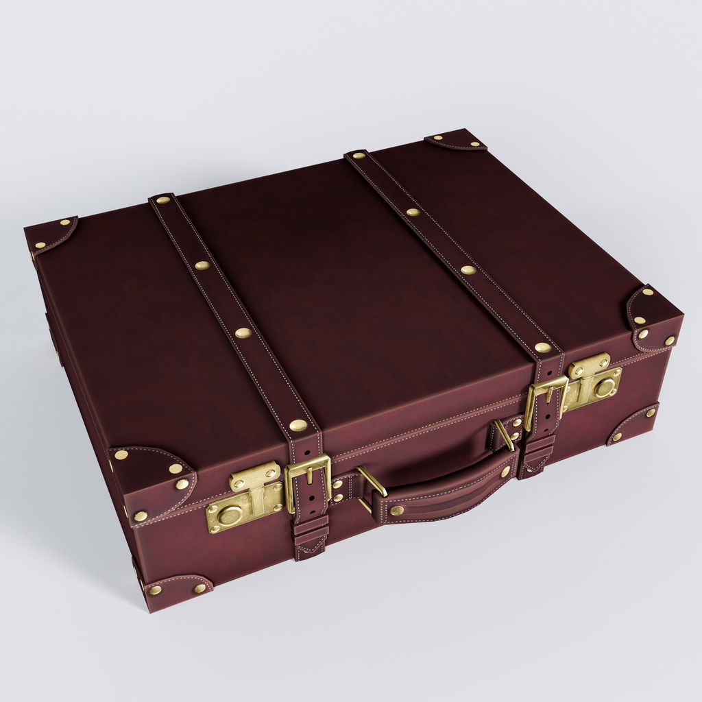 探求者のトランク(FBX / XWear) | ブラウン/ホワイト/ダークレッド