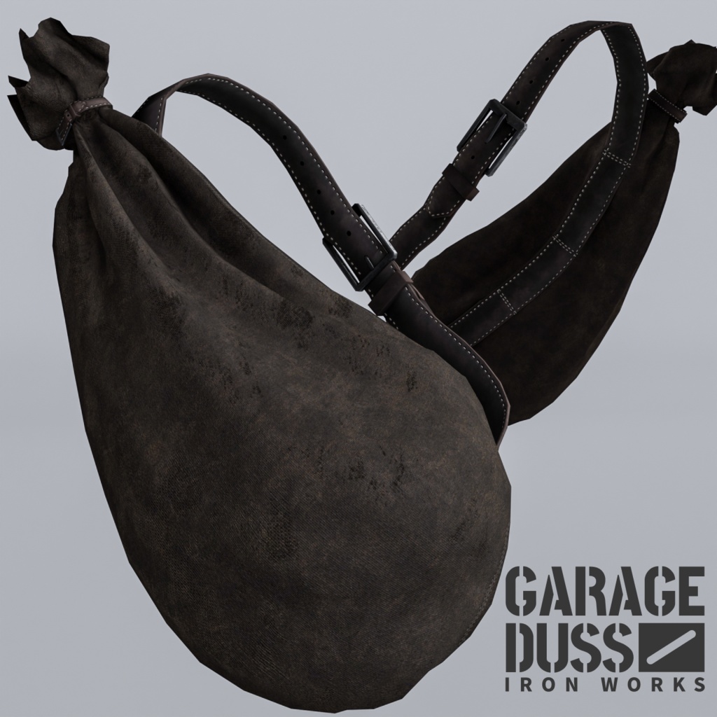 【24時間無料】放浪者の掛け鞄(FBX / unitypackage )