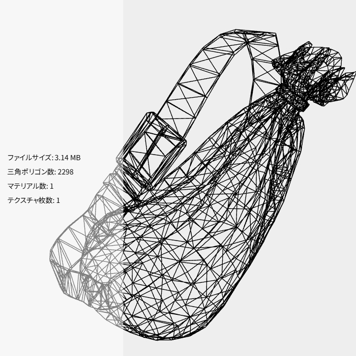 【24時間無料】放浪者の掛け鞄(FBX / unitypackage )