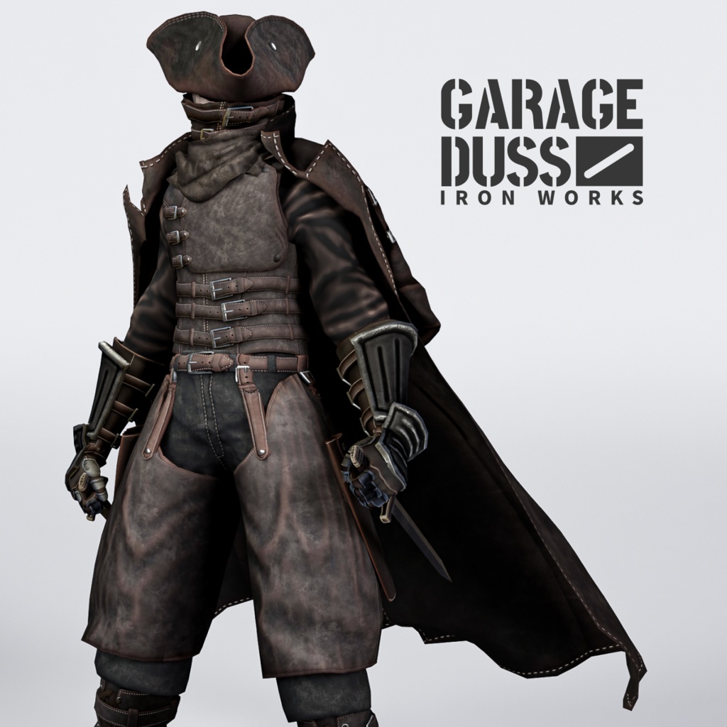 【24時間無料】処刑人の外套 羽織( FBX / unitypackage / XWear )