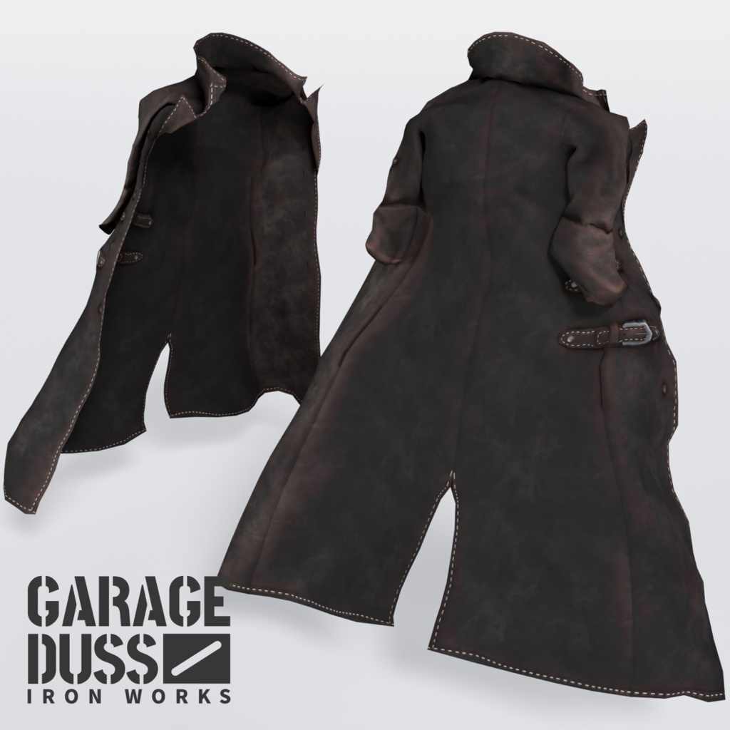 【24時間無料】処刑人の外套 羽織( FBX / unitypackage / XWear )