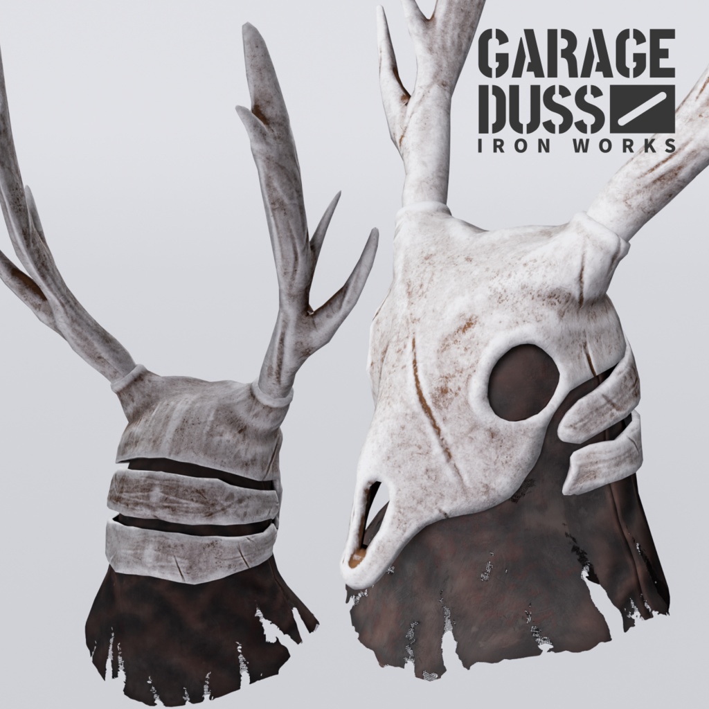 【24時間無料】朽角の面(FBX / unitypackage / XWear)