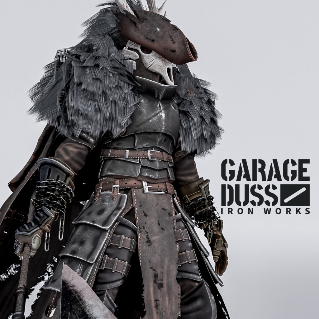 【24時間無料】獣毛の肩掛け(FBX / unitypackage)