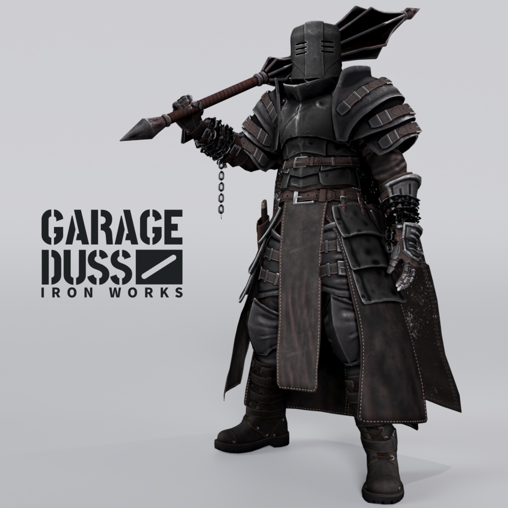 【24時間無料】重撃兵の腰鎧(FBX / XWear / unitypackage)