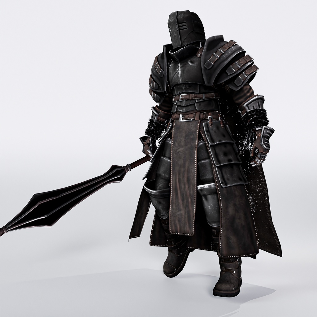 【24時間無料】重撃兵の脚鎧(FBX / XWear / unitypackage)