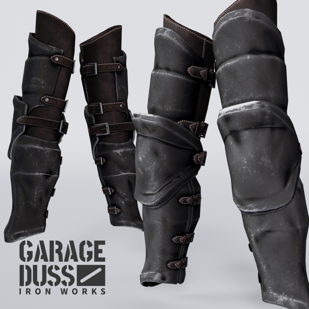 【24時間無料】重撃兵の脚鎧(FBX / XWear / unitypackage)