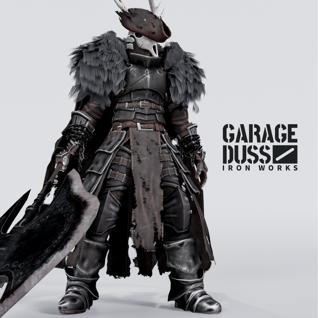 【24時間無料】重撃兵の足鎧(FBX / XWear / unitypackage)