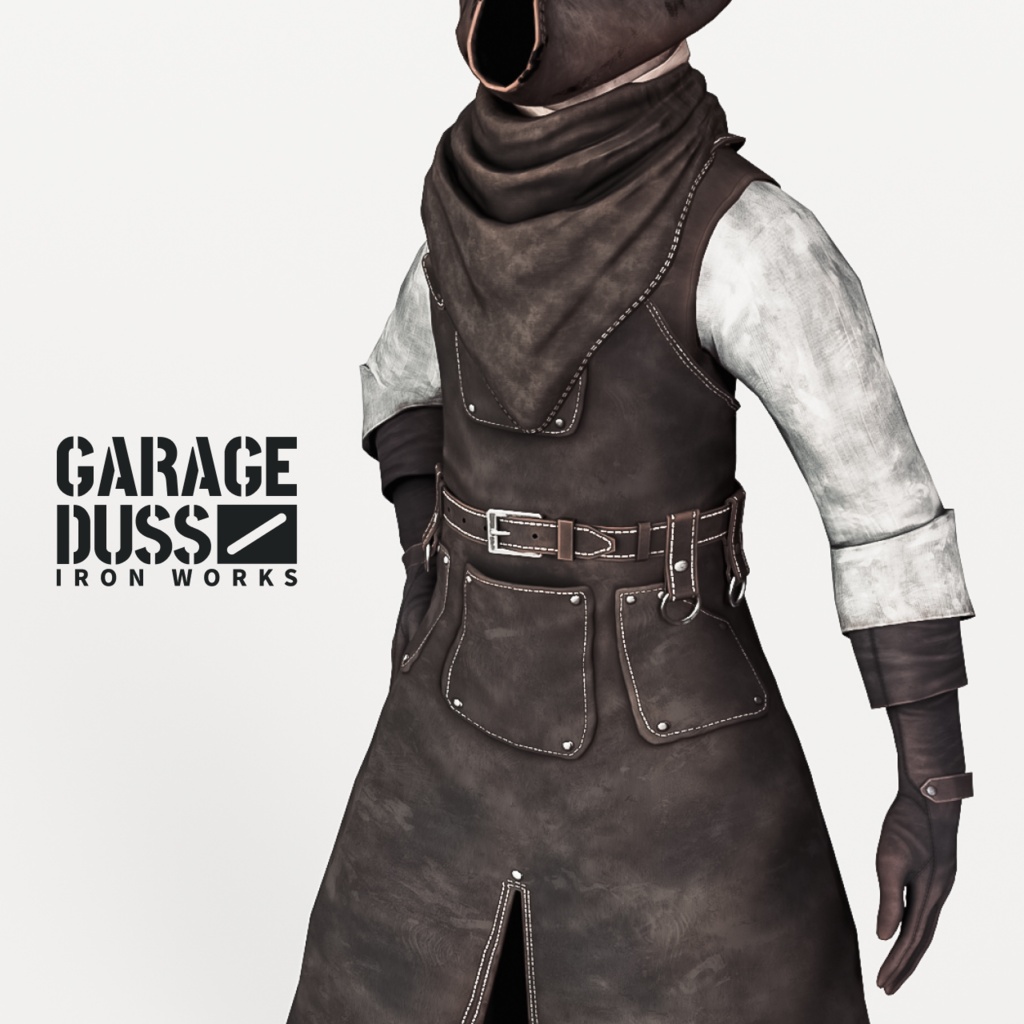 【24時間無料】武器鍛冶の前掛け(FBX / XWear / unitypackage)