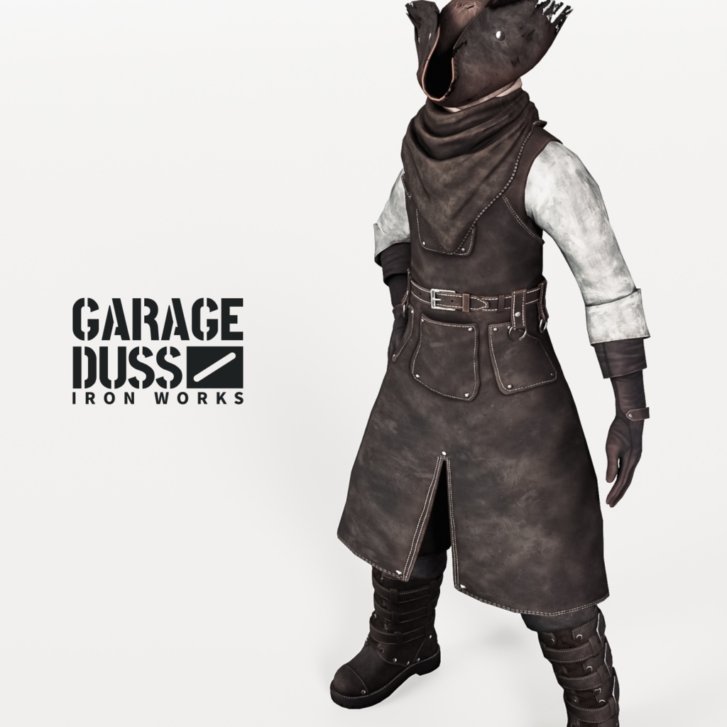 【24時間無料】武器鍛冶の前掛け(FBX / XWear / unitypackage)