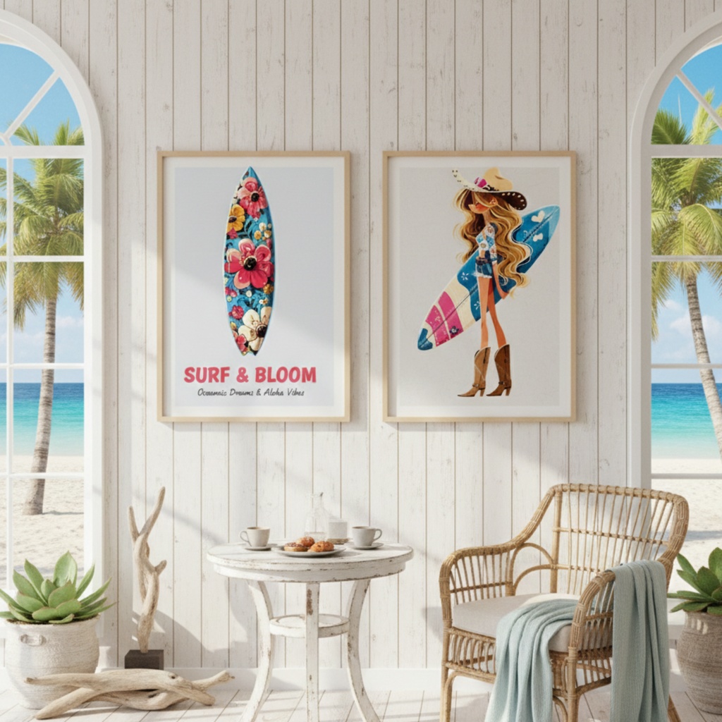 ビーチ×ウエスタン クリップアートセット ― Coastal Cowgirl Collection ―