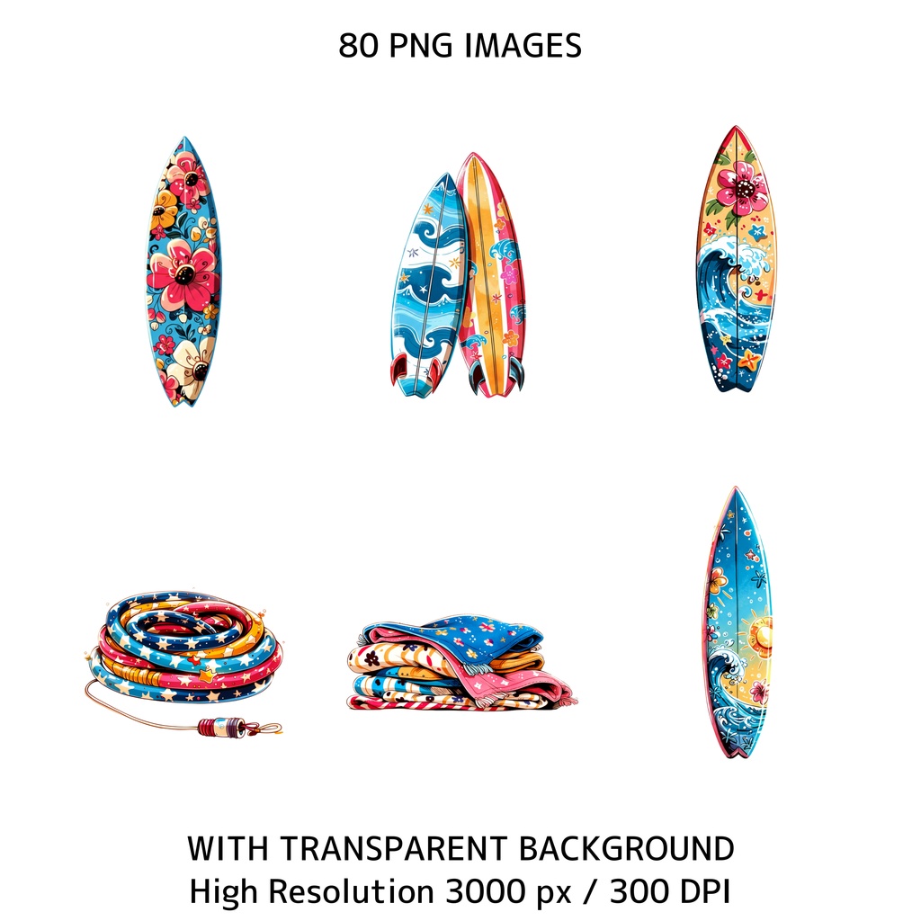 ビーチ×ウエスタン クリップアートセット ― Coastal Cowgirl Collection ―