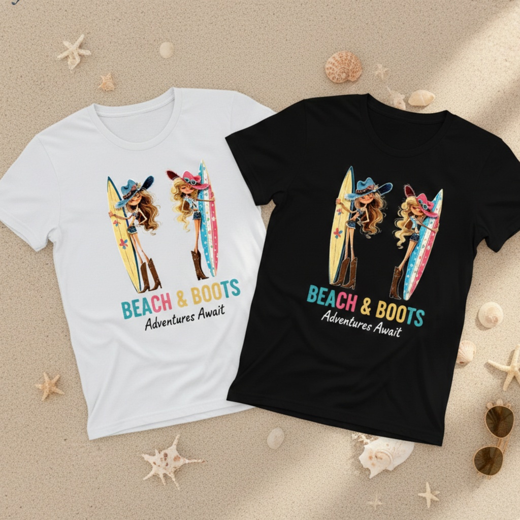 ビーチ×ウエスタン クリップアートセット ― Coastal Cowgirl Collection ―