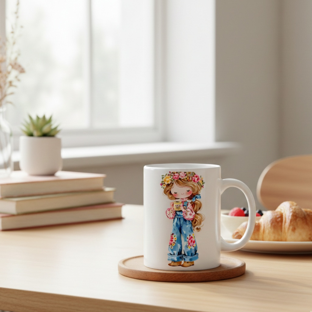 ふんわり春色ガールズ クリップアート