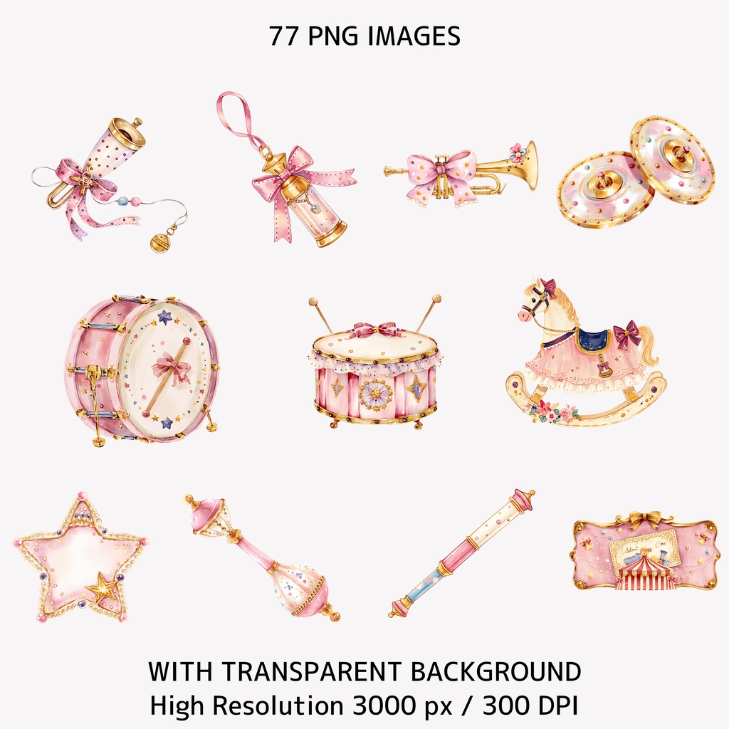 パステルサーカス クリップアート素材セット