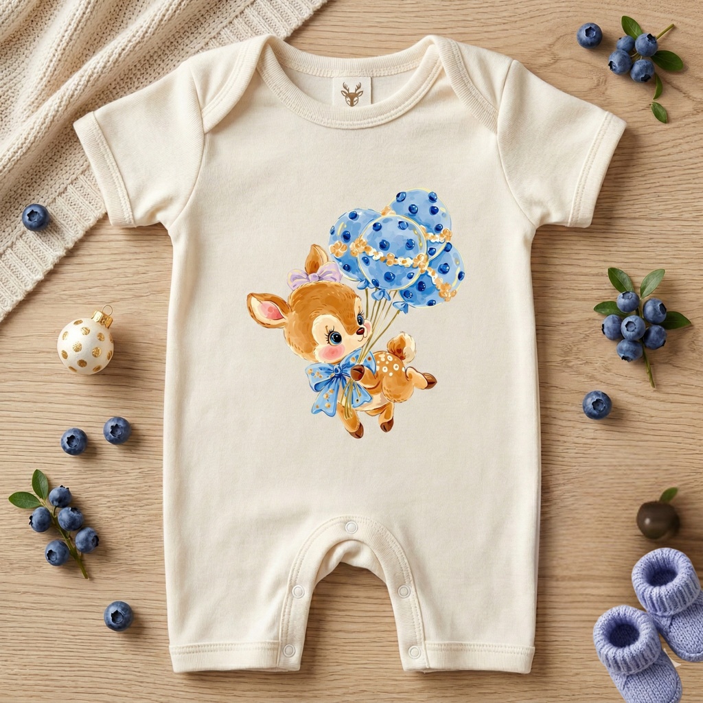 ブルーベリー1歳バースデー クリップアート81点セット【透過PNG・商用利用可】