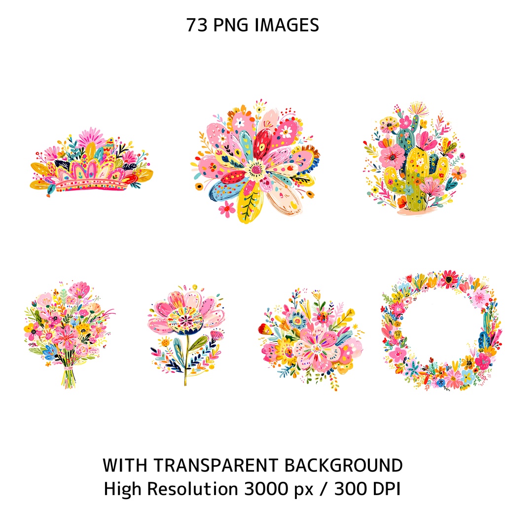 メキシカンフィエスタ クリップアート素材集|73点 PNG 背景透過|Cinco de Mayo / Fiesta Clipart