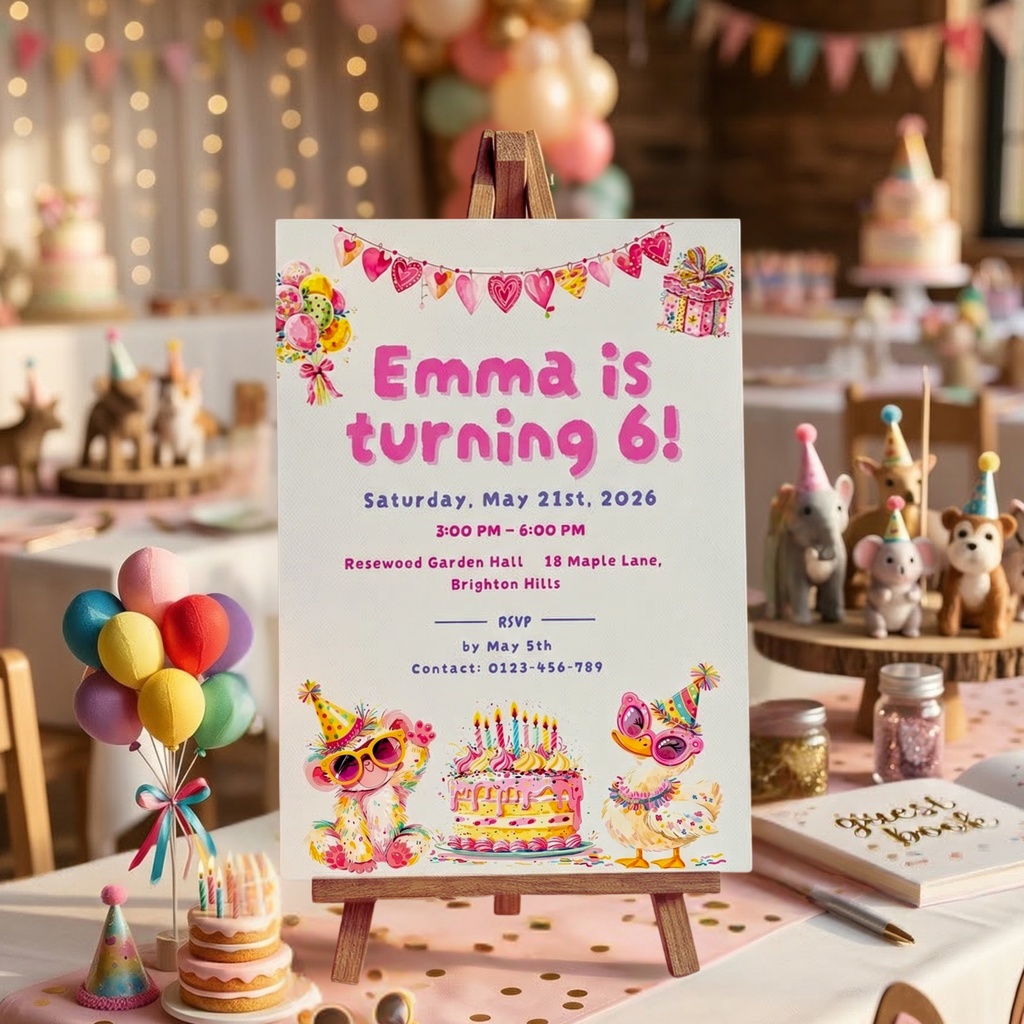 Birthday Party Animals Clipart(63点)かわいい動物バースデー素材 PNG