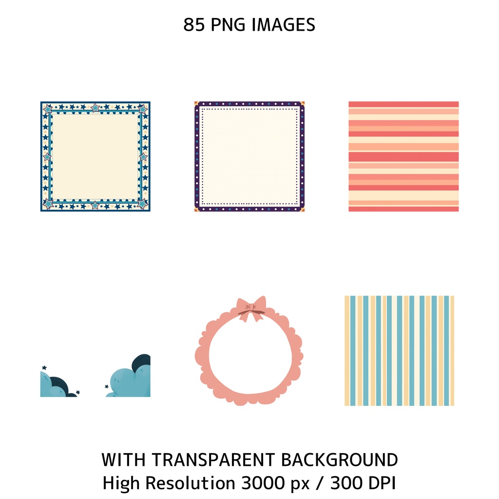 ファンアニマル クリップアート素材集 85点|透過PNG・300DPI|かわいい動物イラスト・商用利用OK