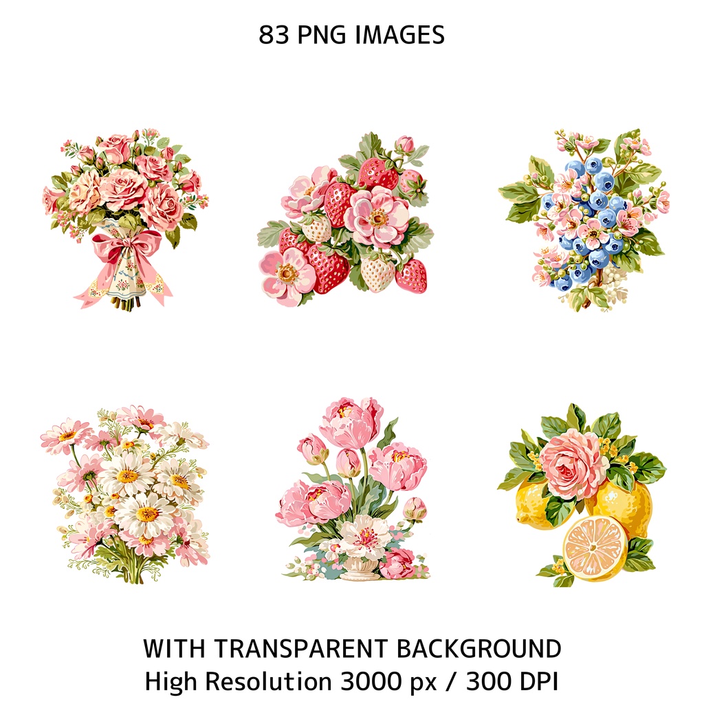 ソフトガール うさぎ耳女の子 クリップアート バンドル 83点 PNG|ジャンクジャーナル スクラップブッキング