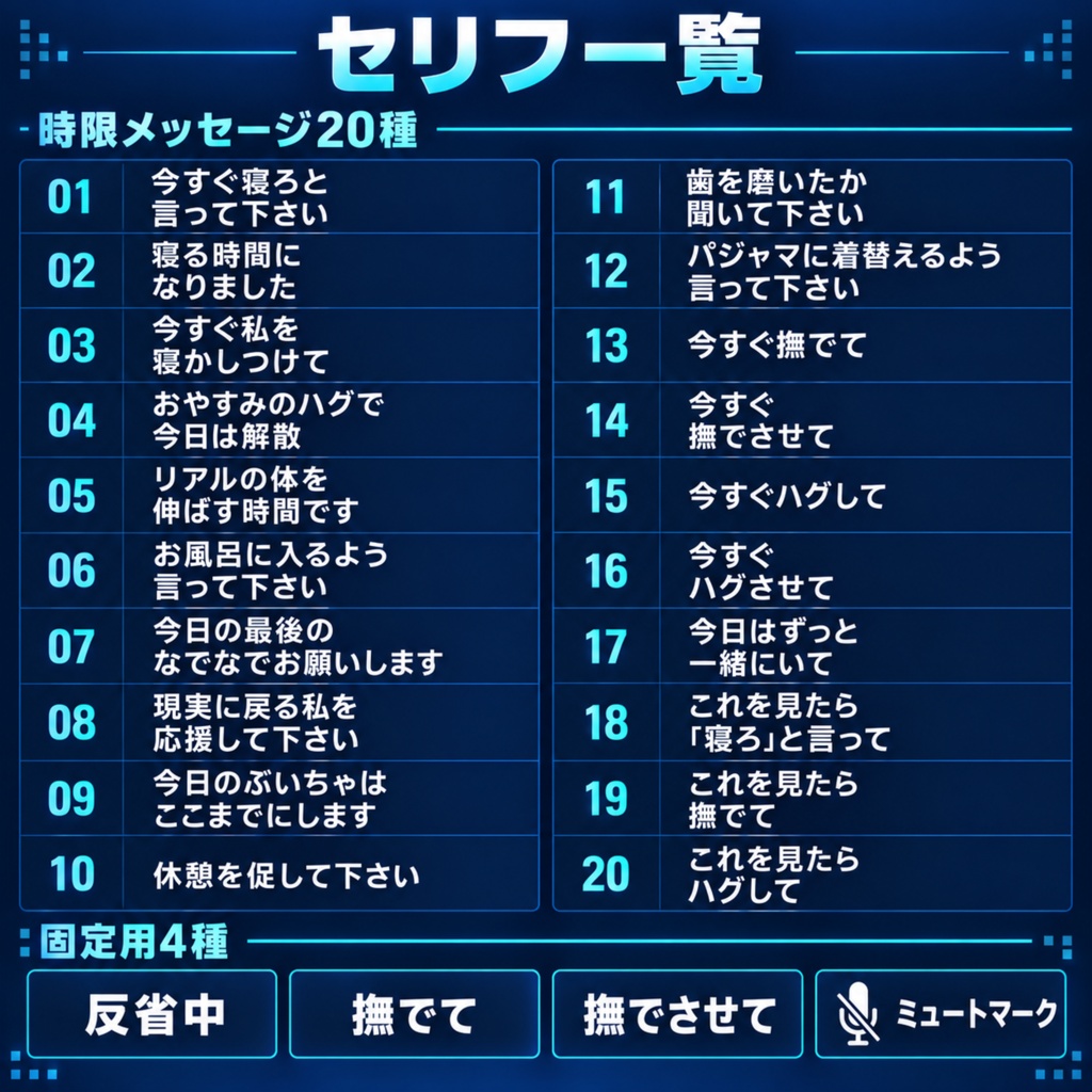 【全アバター対応】タイマー式メッセージギミック20種+おまけ4種【汎用・4K・全身対応・VRChat】