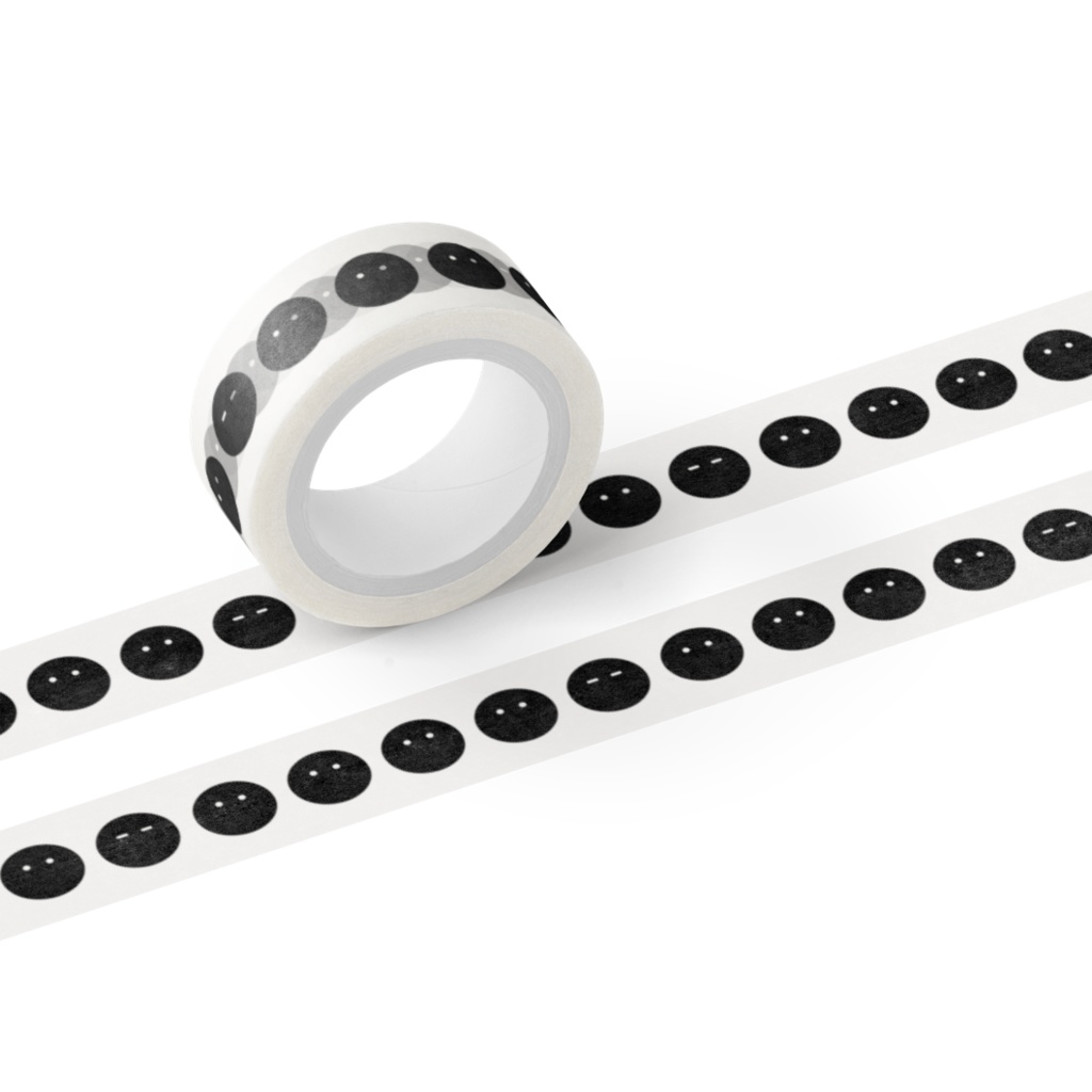 マスキングテープ　黒丸