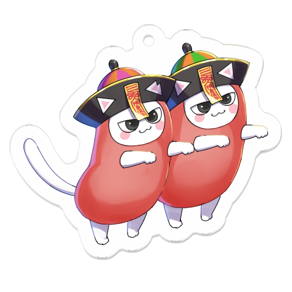 キョンシーめんたいねこはんず アクキー