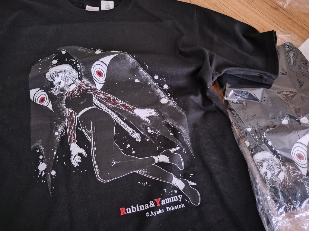 ルビナ&ヤミー黒Tシャツ