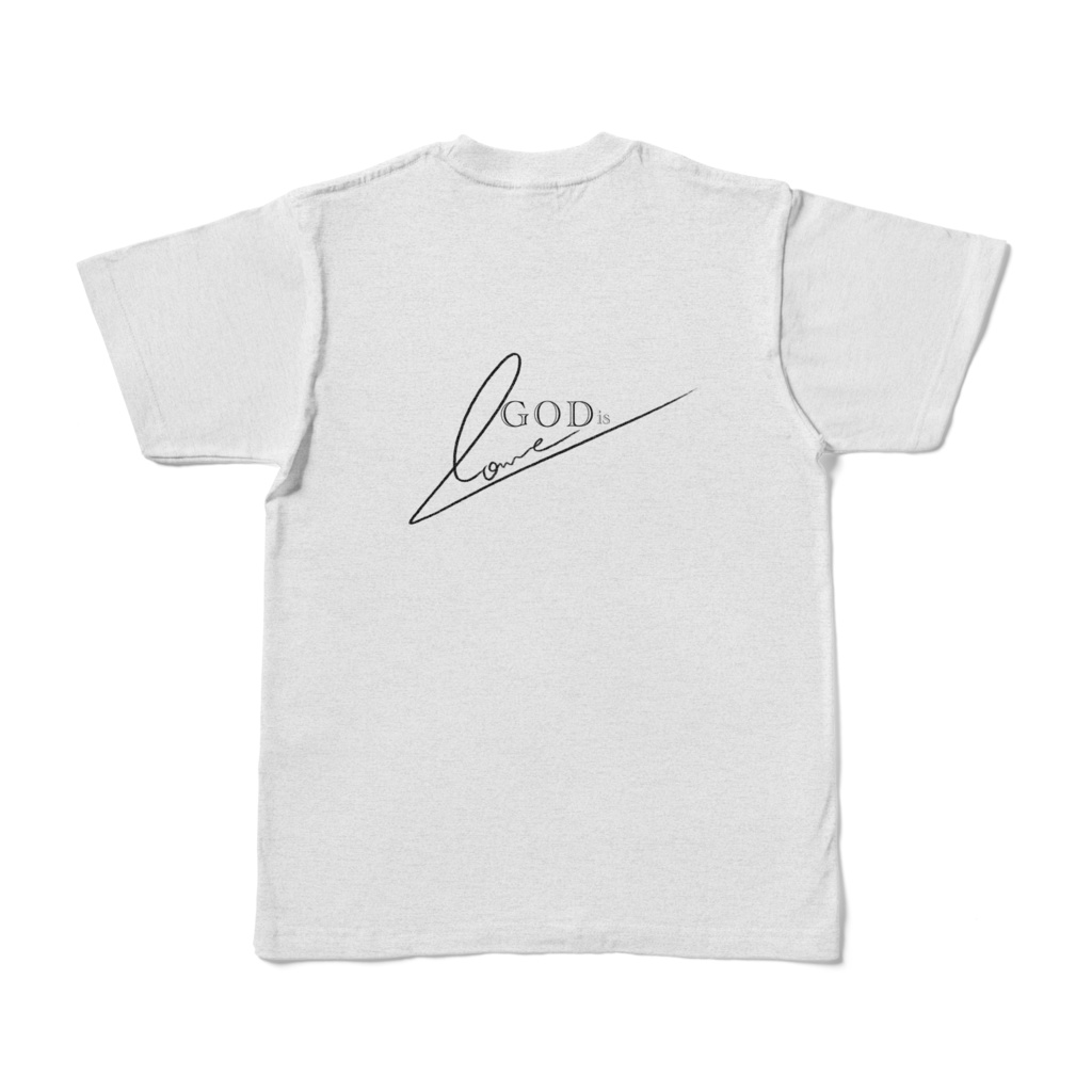 God Is Love Tシャツ - グレーアッシュ