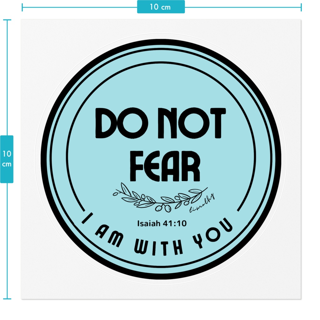 「DO NOT FEAR」ステッカー(ライトブルー)