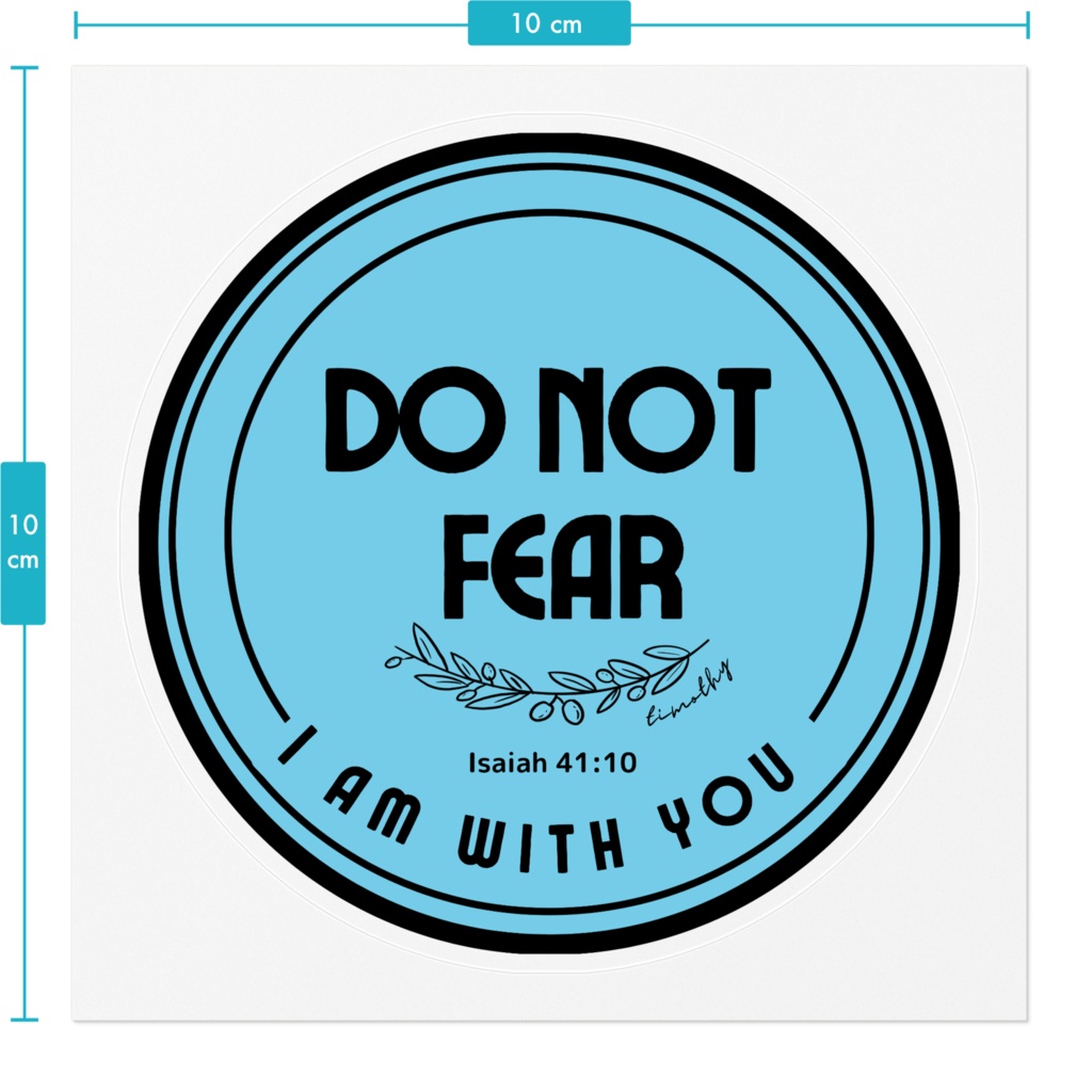 「DO NOT FEAR」ステッカー(ブルー)