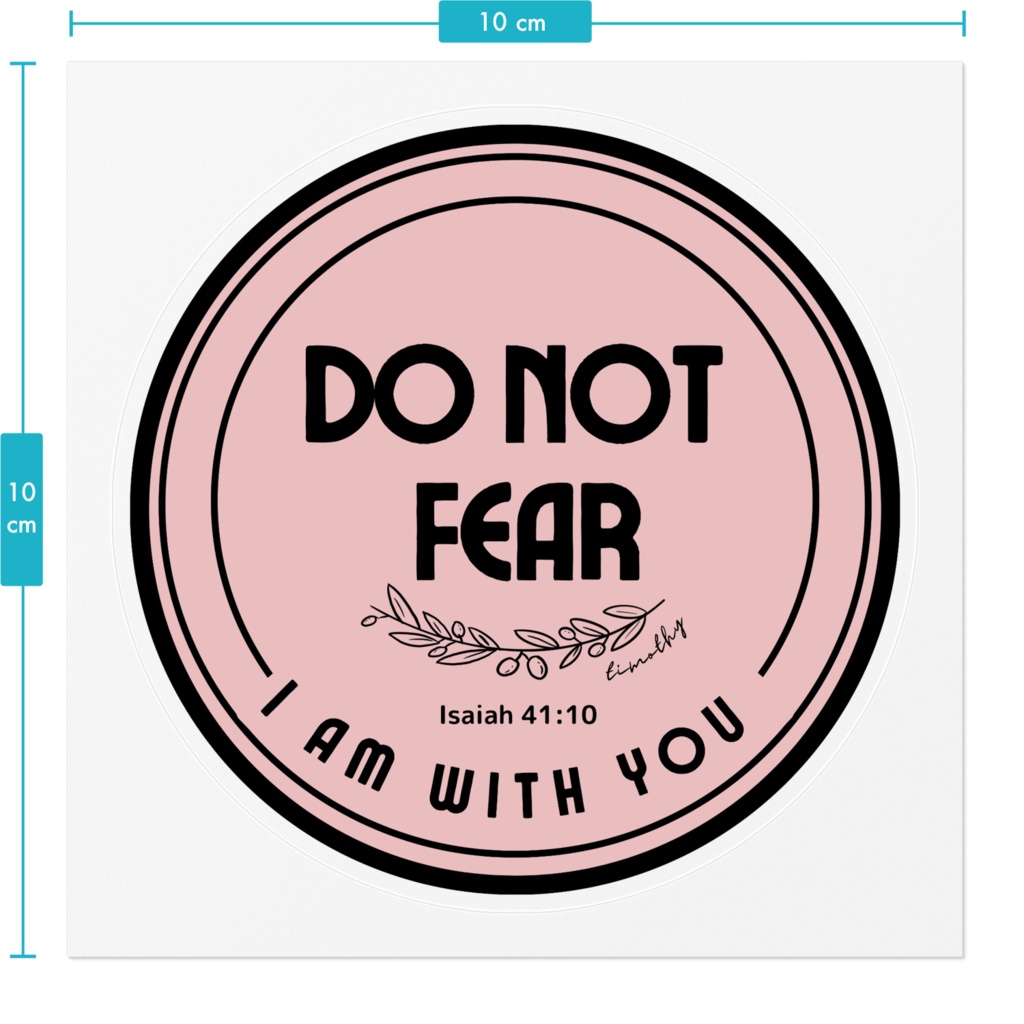 「DO NOT FEAR」ステッカー(コーラルピンク)