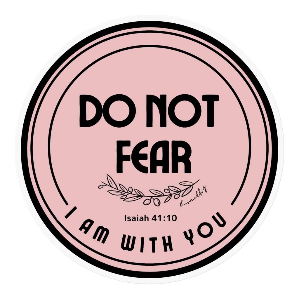 「DO NOT FEAR」ステッカー(コーラルピンク)