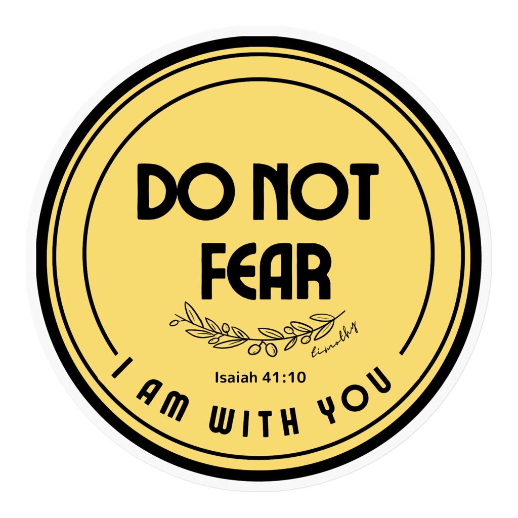 「DO NOT FEAR」ステッカー（イエロー）
