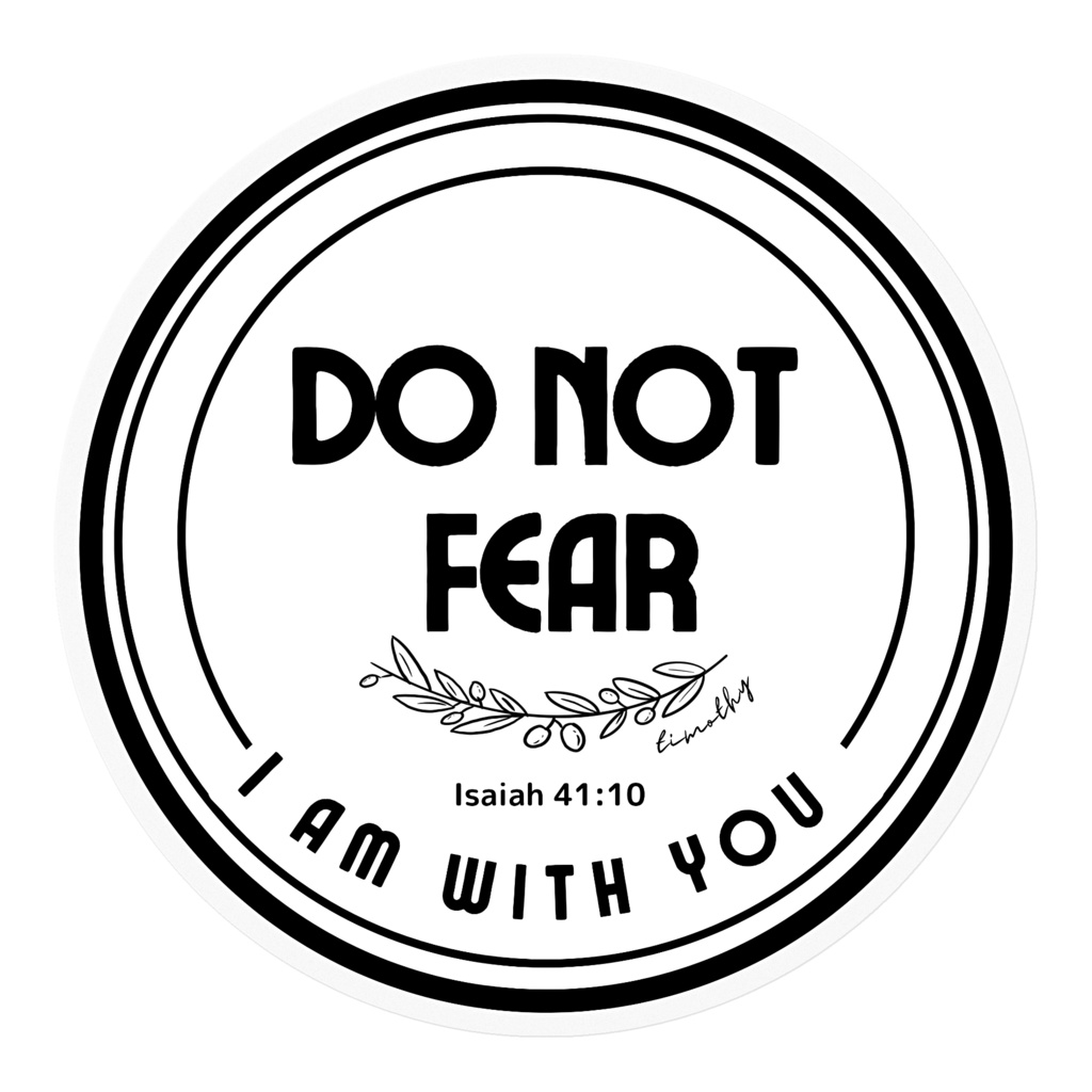 「DO NOT FEAR」ステッカー（クリアホワイト）