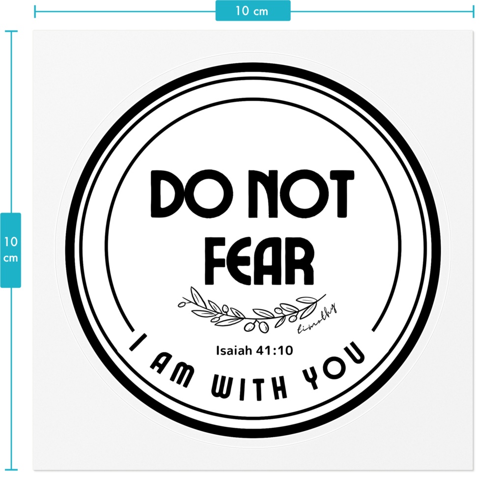 「DO NOT FEAR」ステッカー(クリアホワイト)