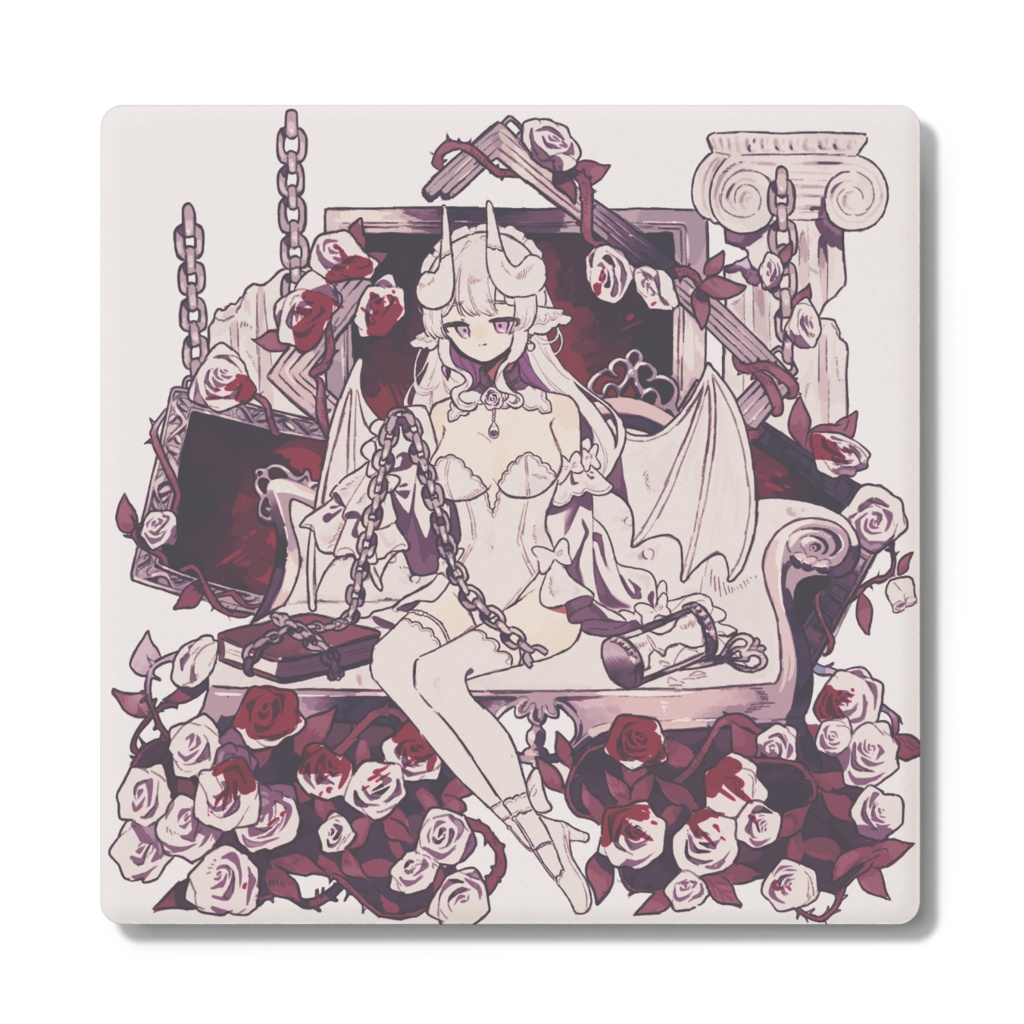 【夢栞あるぷ】オリジナル角形コースター【各2パターン】