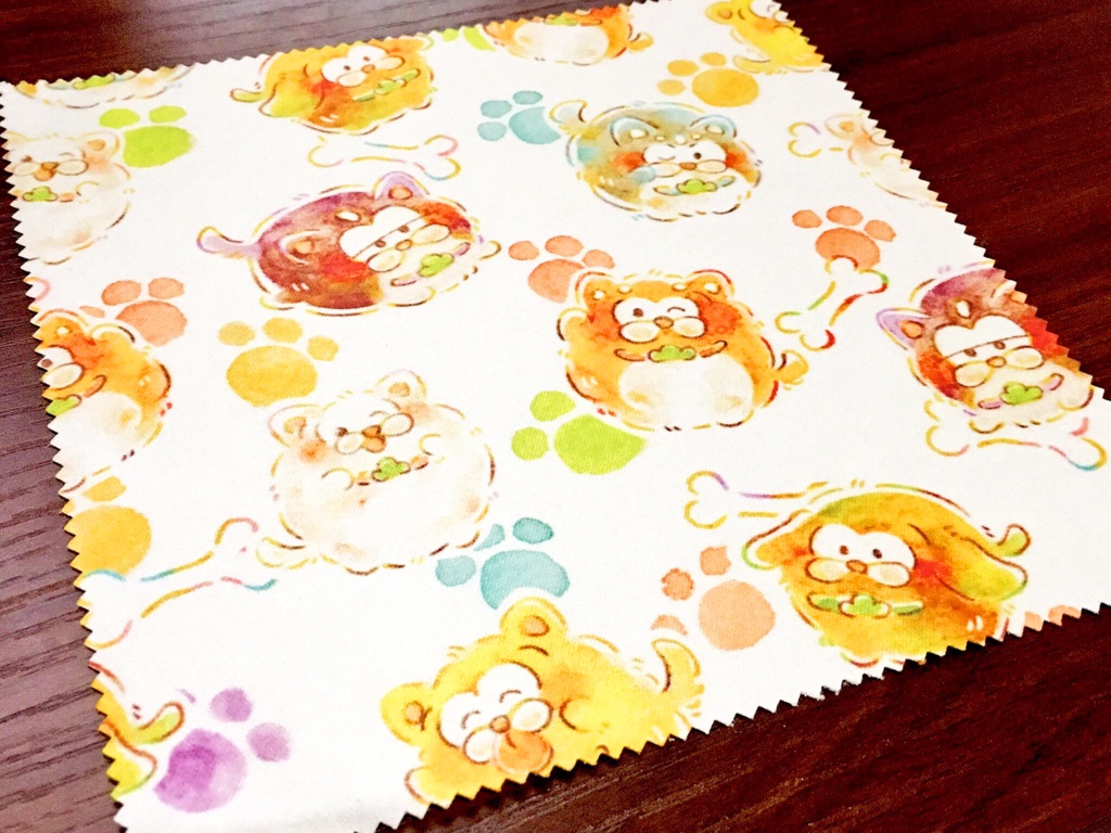 ふわころいぬ松*めがね拭き
