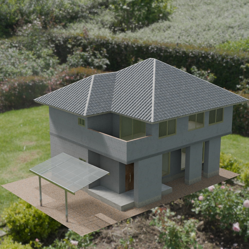 【3DModel】住宅街セット01(5軒まとめて)【郊外の街】|Suburban Japan:Housing Set 01