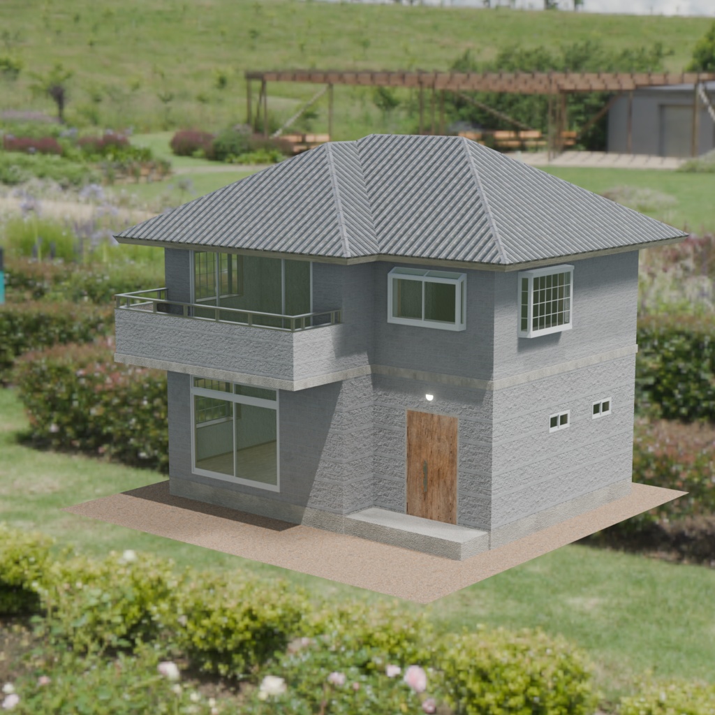 【3DModel】住宅街セット01(5軒まとめて)【郊外の街】|Suburban Japan:Housing Set 01