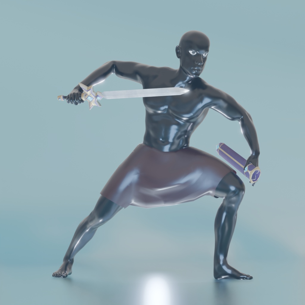 【3Dモデル】伝説の武器シリーズ(片手剣・鞘・両手剣・槍・弓・矢)