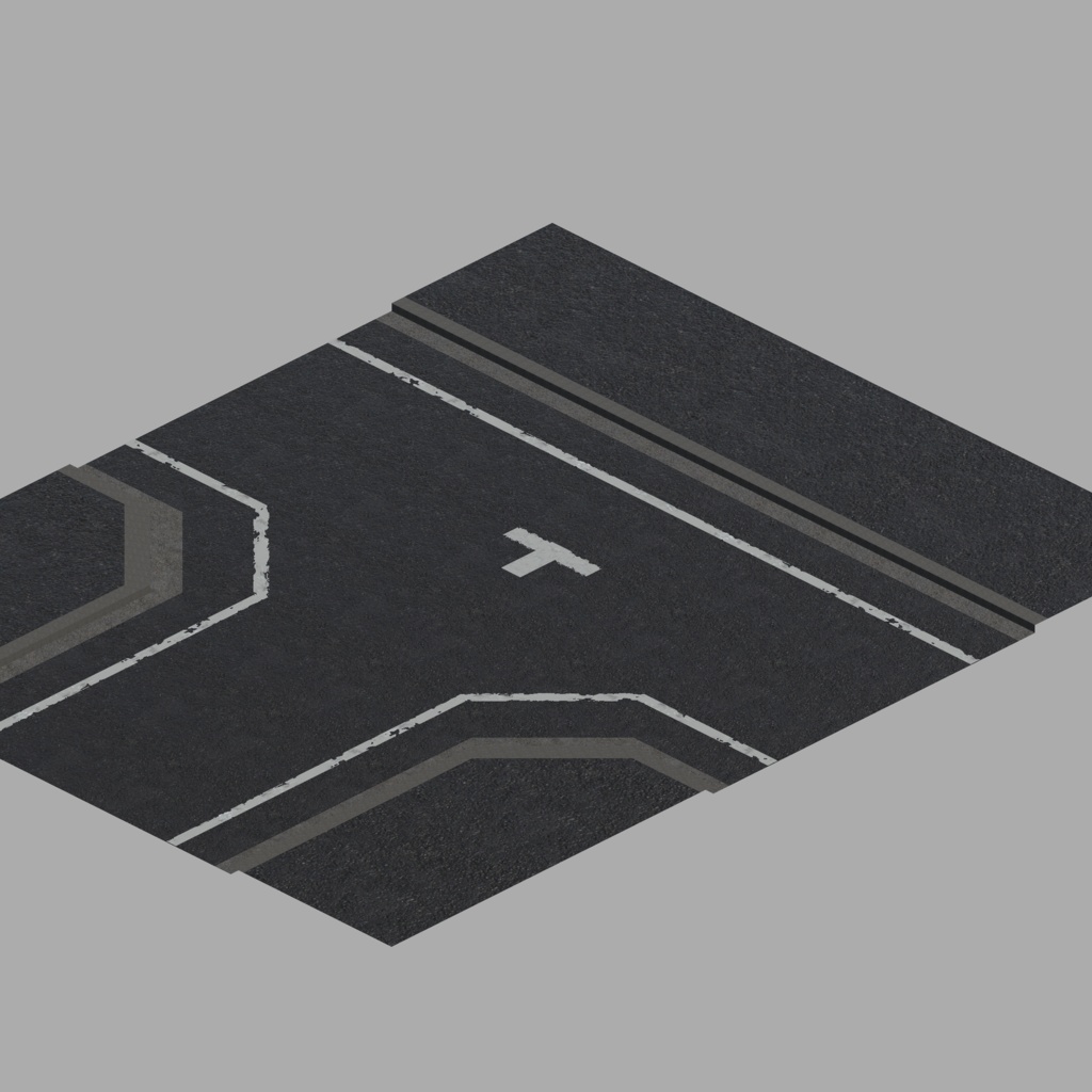 【3DModel】道路セット01(全60種)|Suburban Japan:Road Set 01