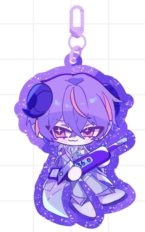 ラメ入りアクリルキーホルダー