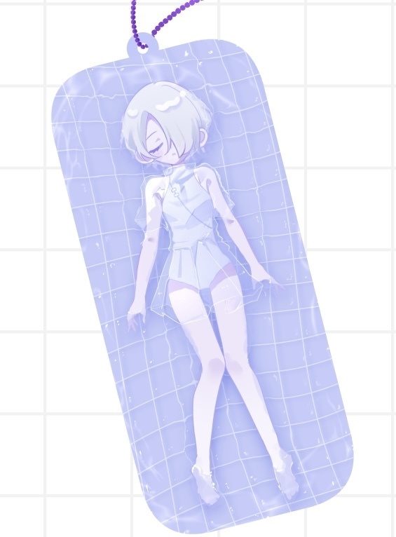 水面アクリルキーホルダー　めいむ