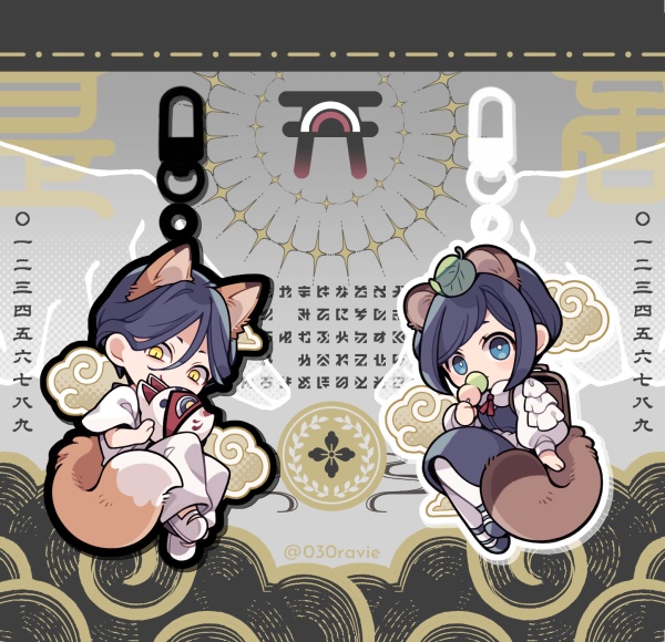 【非公式】けもみみ廻あざアクキーセット