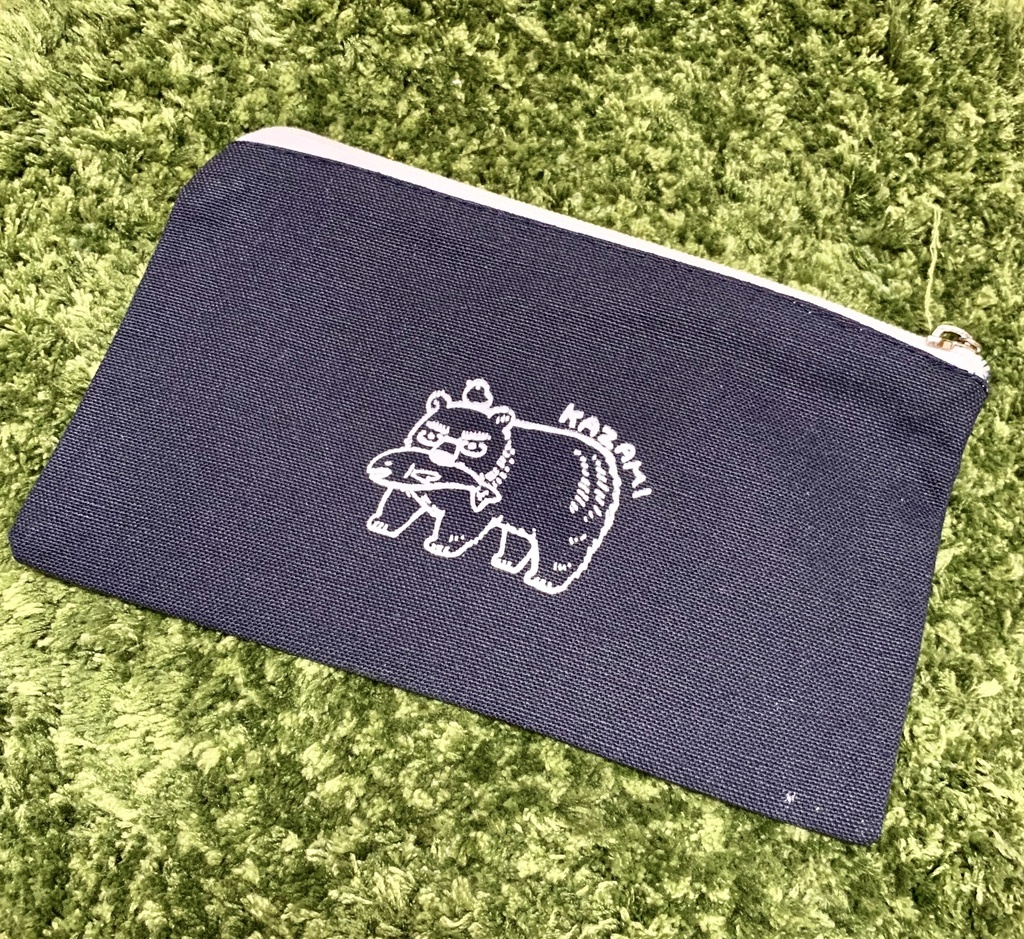 木彫りのかざみ熊 ポーチ (お試し品)