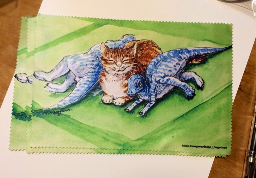 恐竜イラスト メガネ拭き