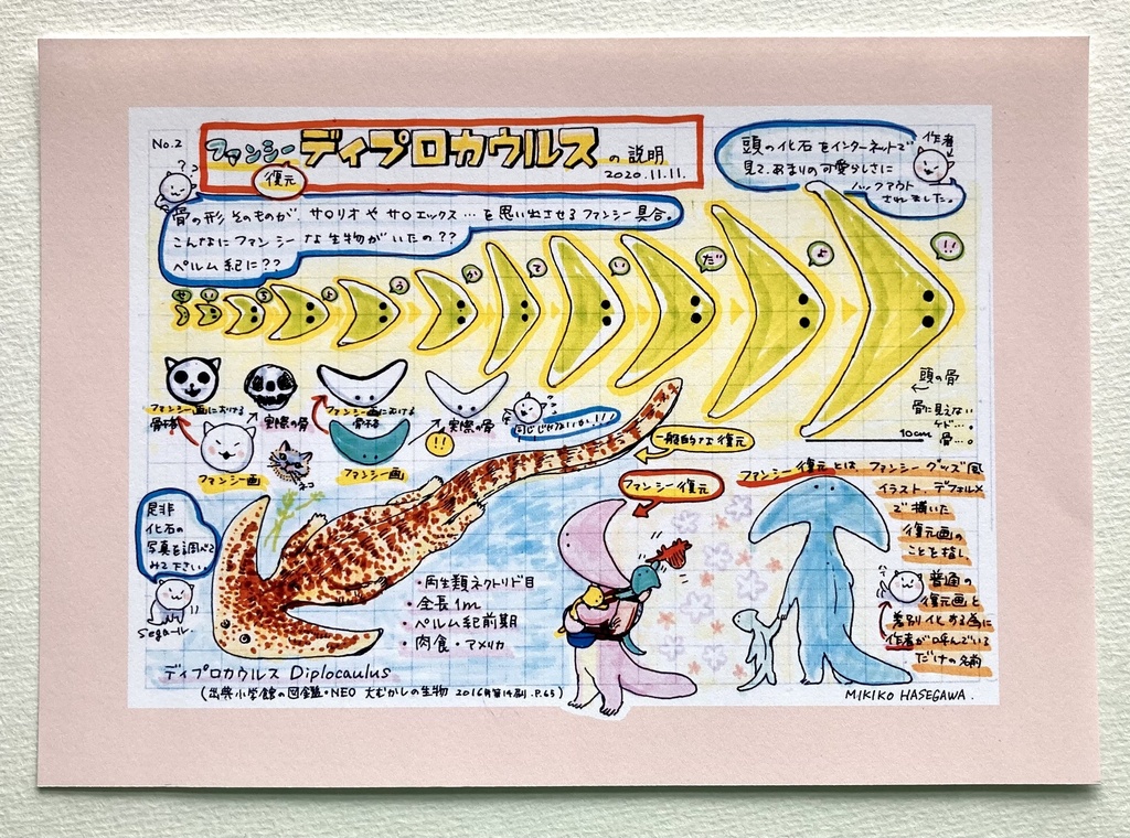 ファンシーディプロカウルスのふわふわブローチ(おまけペーパー付き)