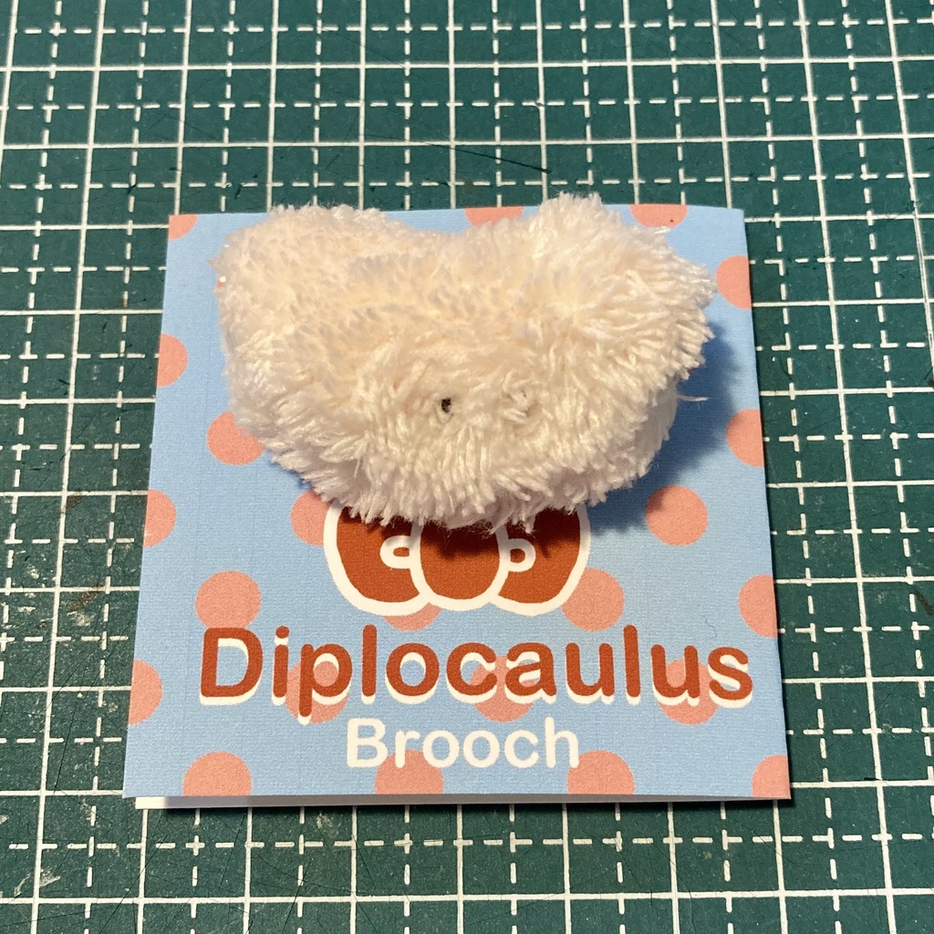 ファンシーディプロカウルスのふわふわブローチ(おまけペーパー付き)