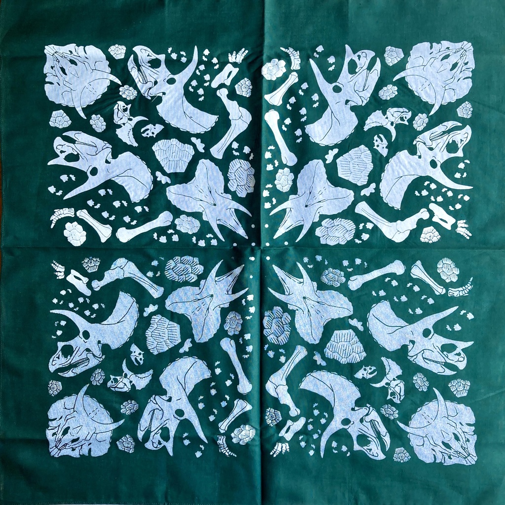 トリケラトプスバンダナ(深緑)