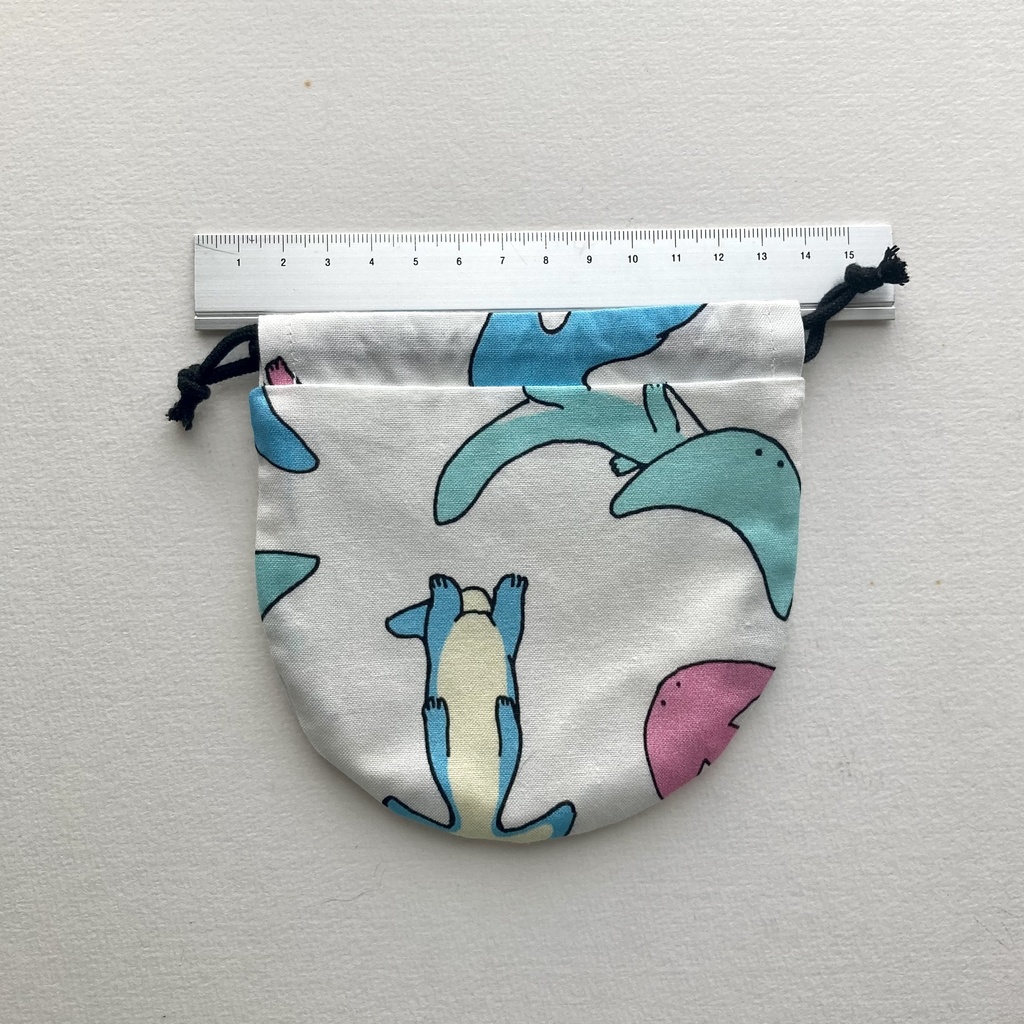 古生物柄 飴ちゃんを入れたくなる小さな巾着